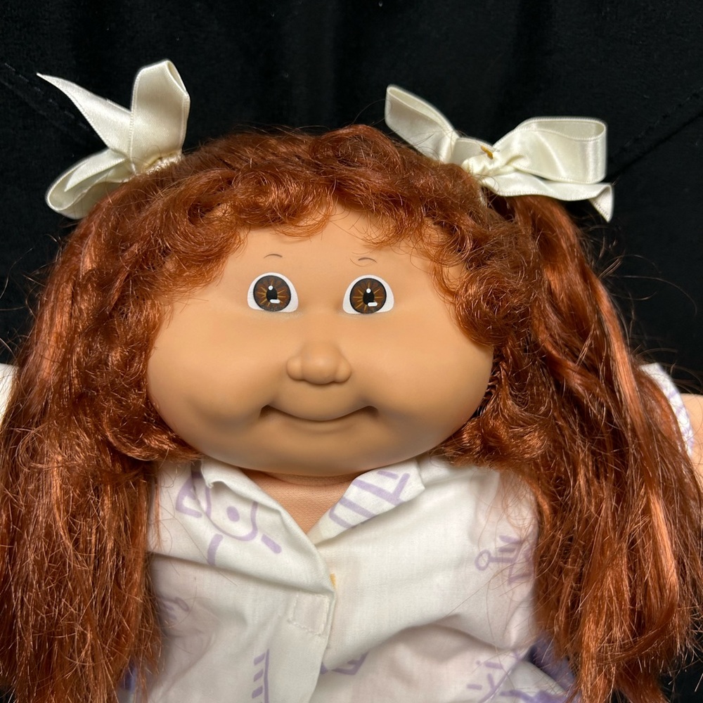 VTG Coleco Cabbage Patch Cornsilk Doll 1986 Girl Auburn Hair Mold 8 Guid… - Picture 2 of 15